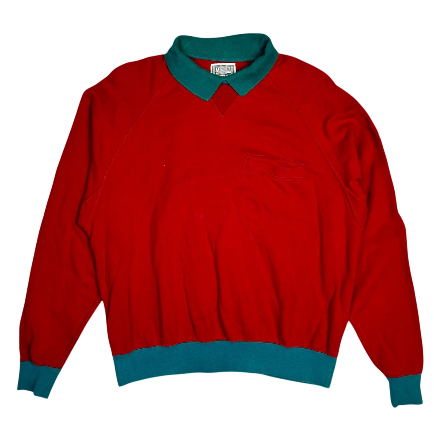 Cav Empt Collared Sweater Red/Green (Fits M/L)