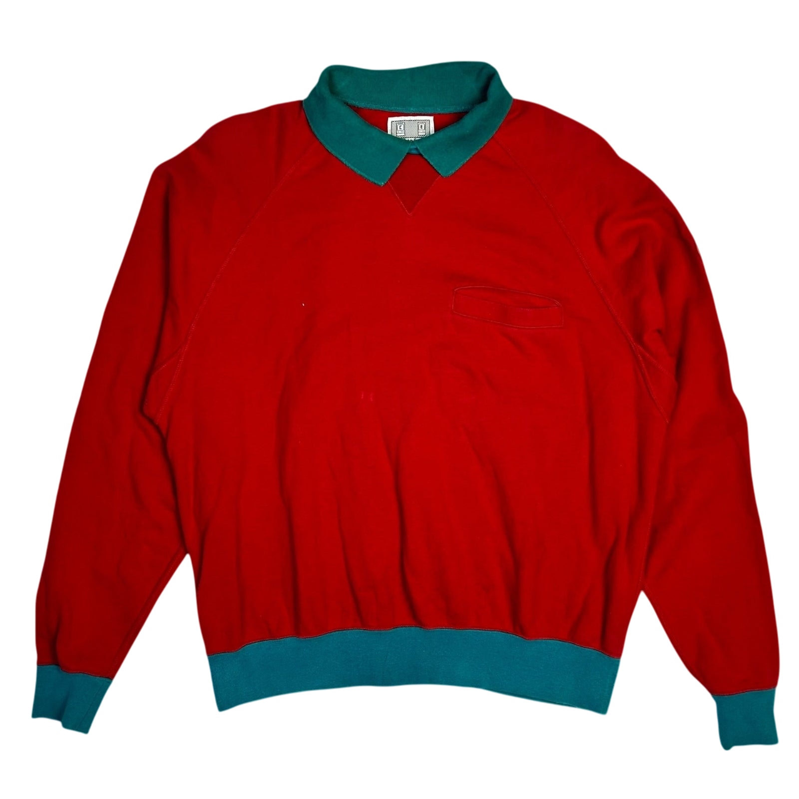 Cav Empt Collared Sweater Red/Green (Fits M/L)