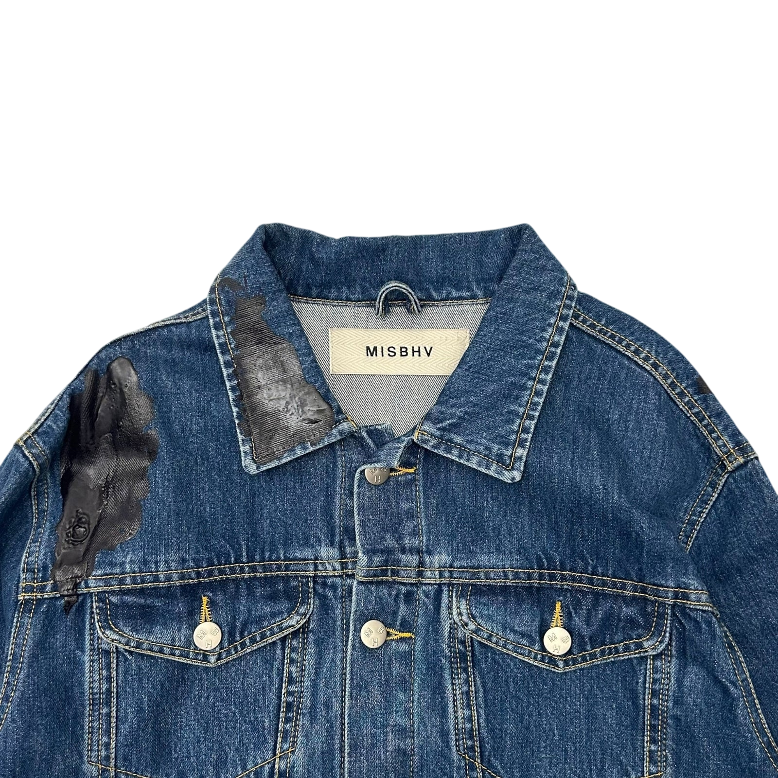 MISBHV AW18 Wet Print Denim Jacket Indigo
