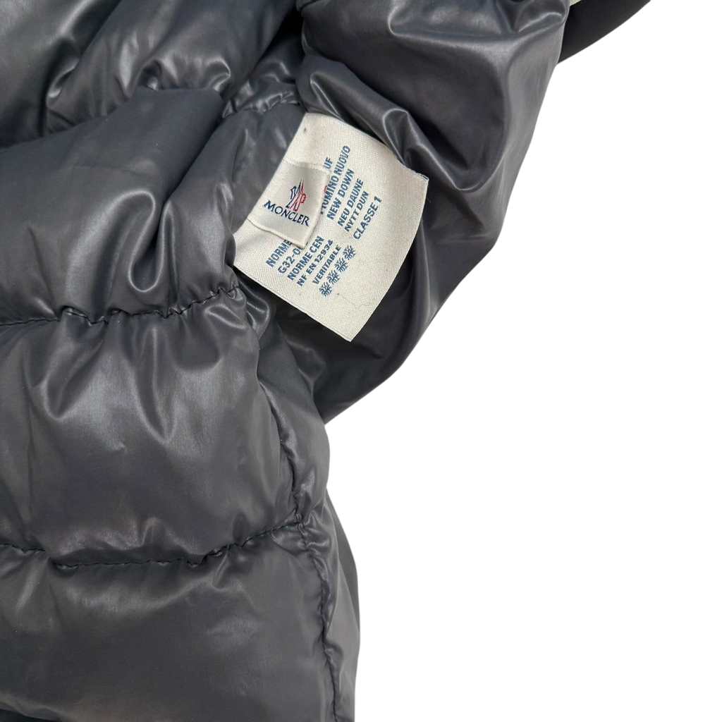 Moncler Aubert Hooded Down Jacket Matte Black (fits M)