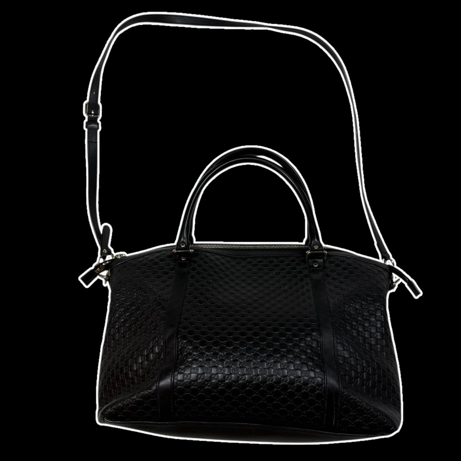 Gucci Microguccissima Large Dome Leather Bag Black