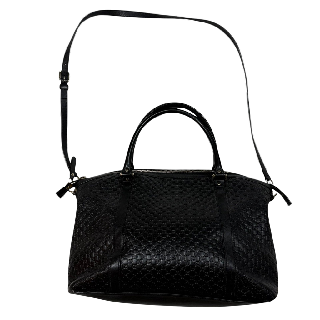 Gucci Microguccissima Large Dome Leather Bag Black