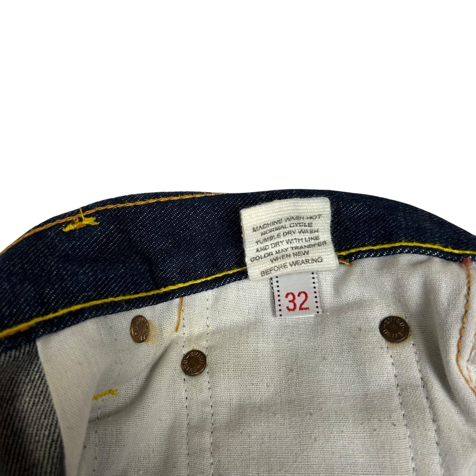 Vintage Evisu Red Daicock Logo Jeans (Fits 32")