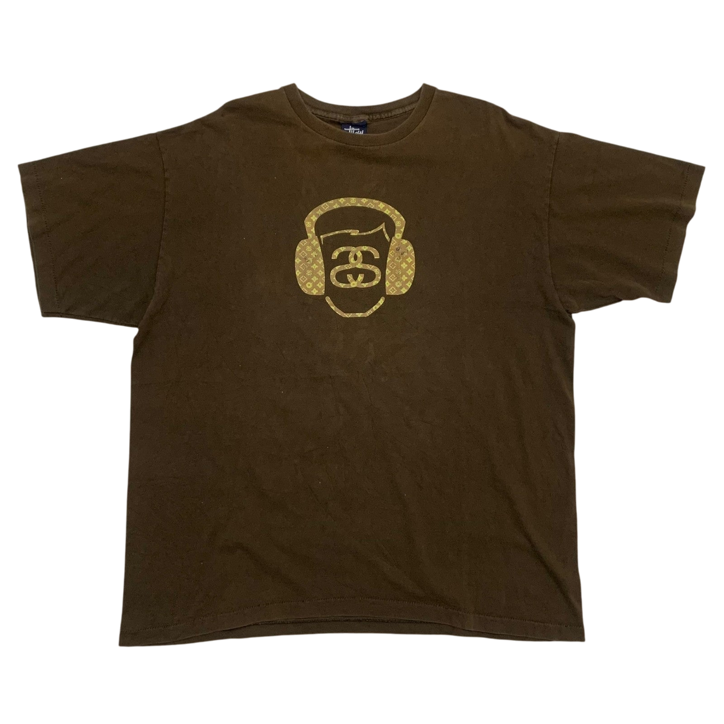 Stussy Vintage 90s LV Monogram T-Shirt Brown (Made in USA) (Fits L)