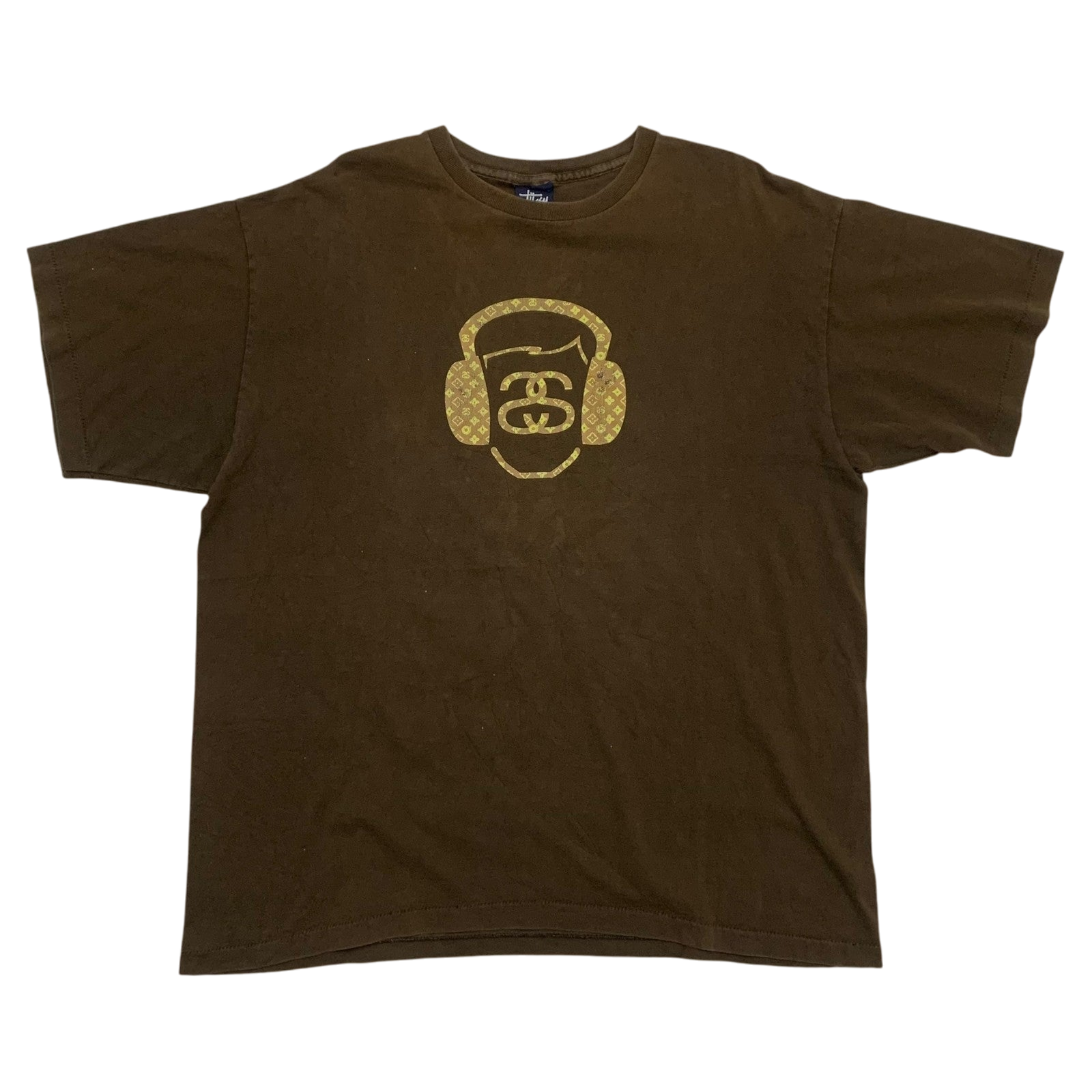 Stussy Vintage 90s LV Monogram T-Shirt Brown (Made in USA) (Fits L)