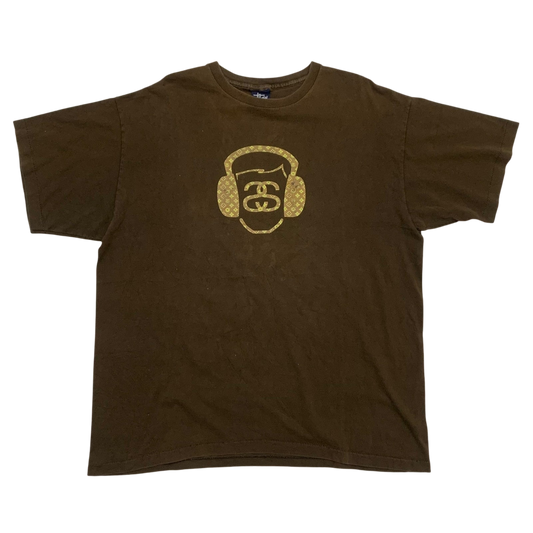 Stussy Vintage 90s LV Monogram T-Shirt Brown (Made in USA) (Fits L)