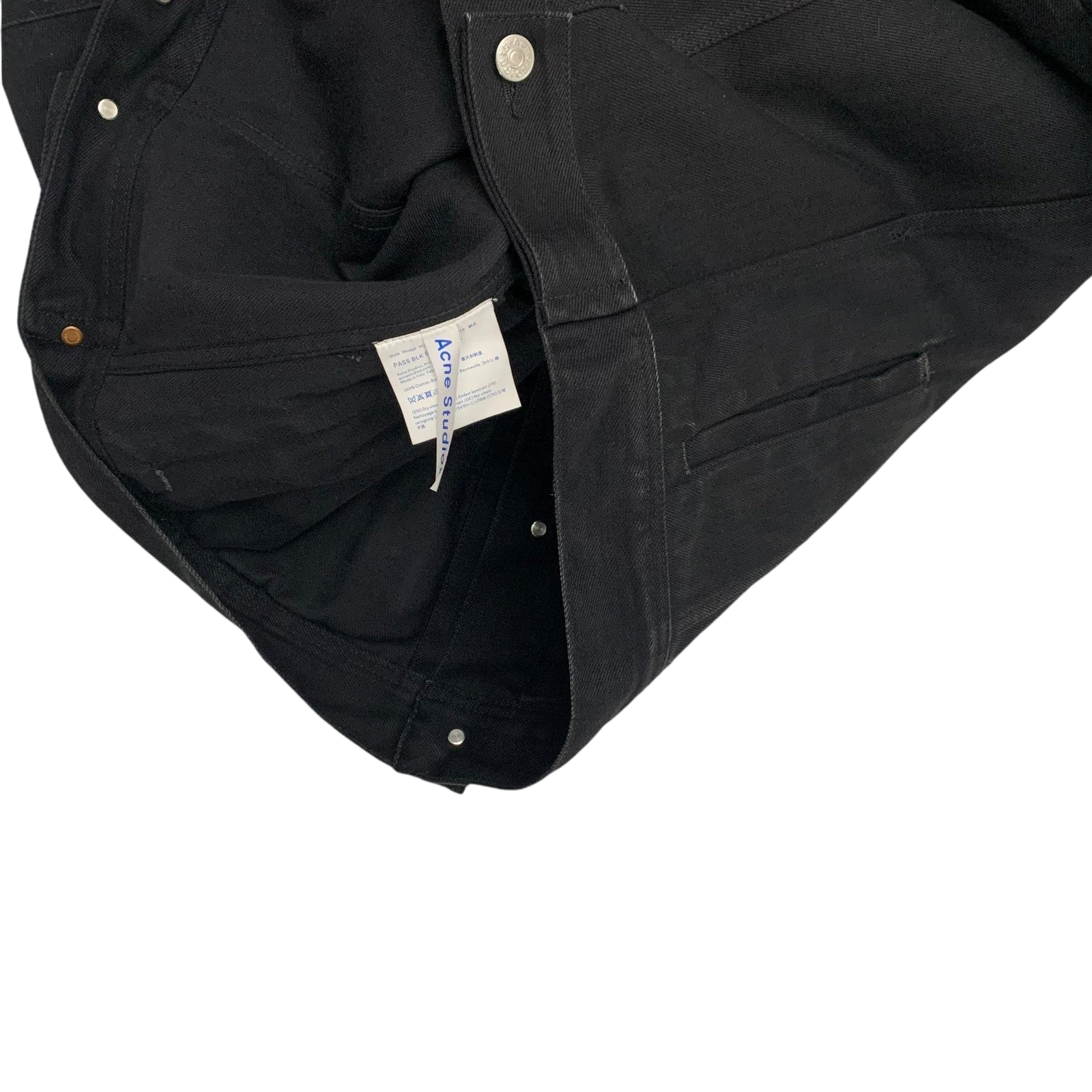 Acne Studios Blå Konst Pass Denim Jacket Black (Fits M-L)