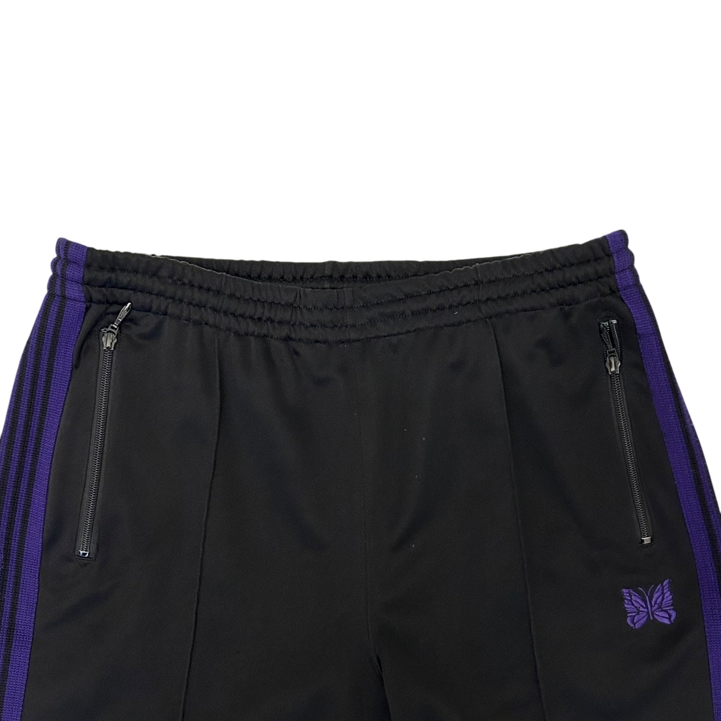 Needles Poly Smooth Track Pants Black/Purple (Size L)