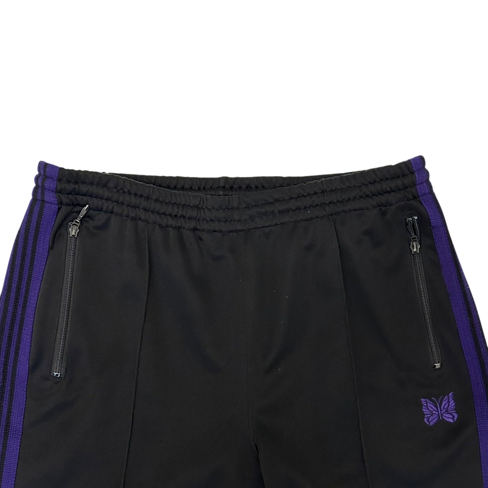Needles Poly Smooth Track Pants Black/Purple (Size L)