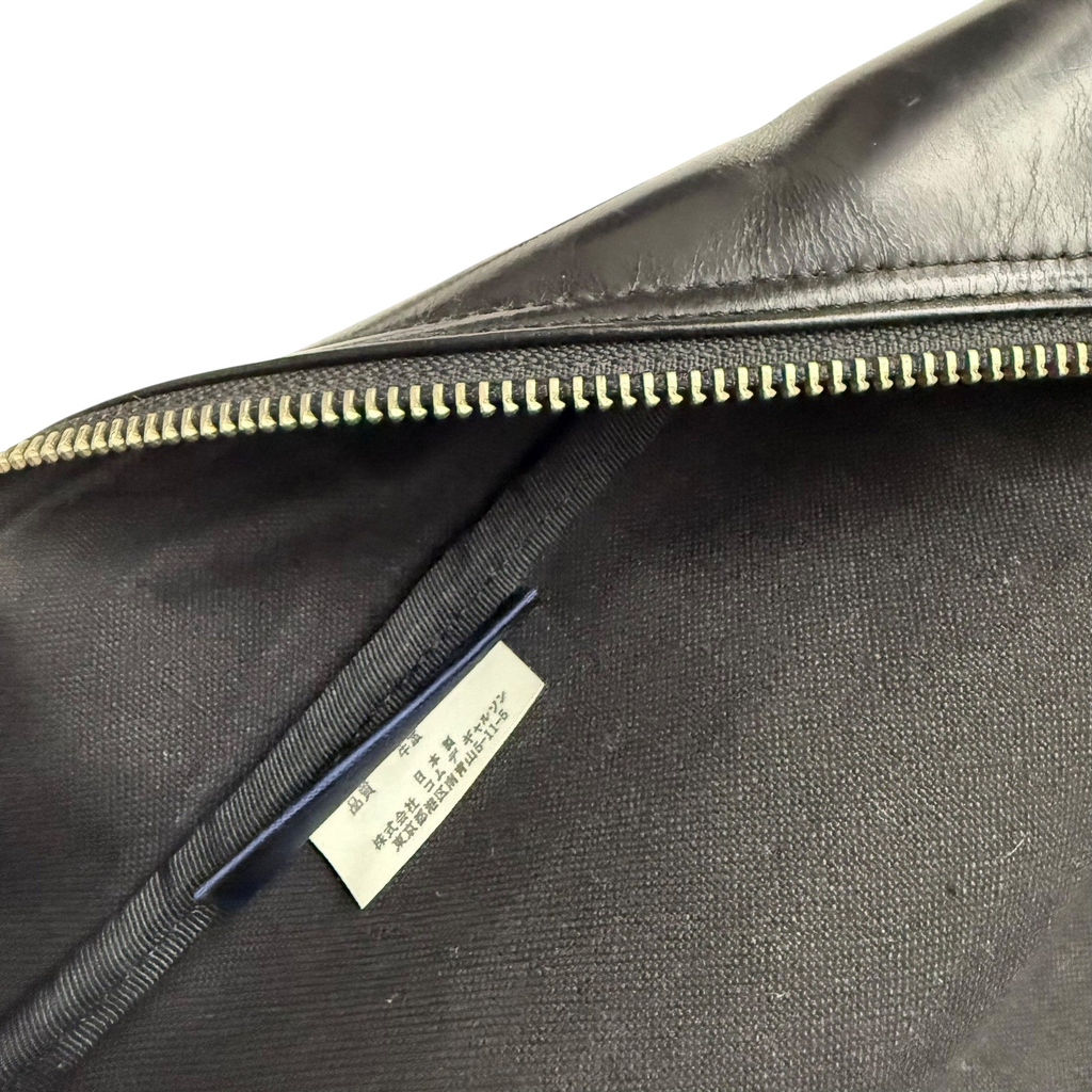 Comme des Garçons 90s Leather Boston Bag Black