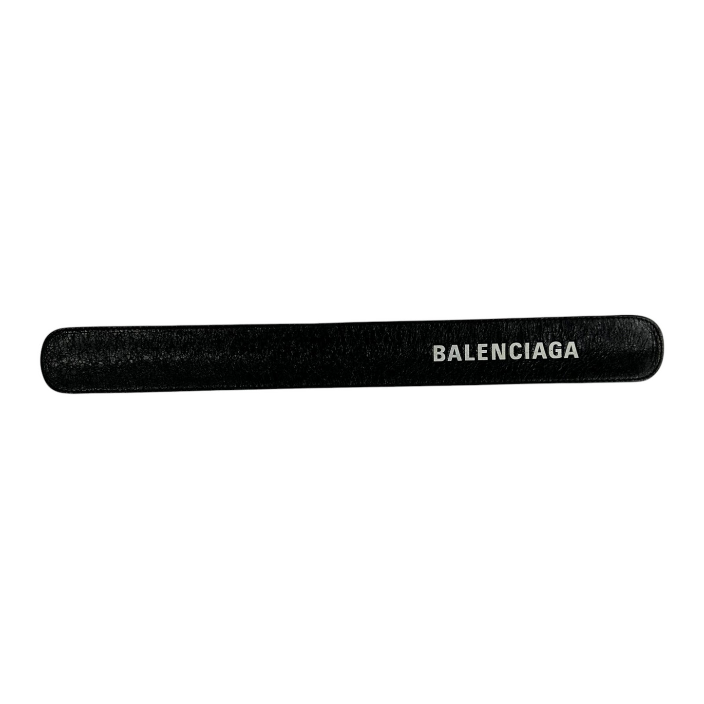 Balenciaga Black Snap Leather Cycle Bracelet
