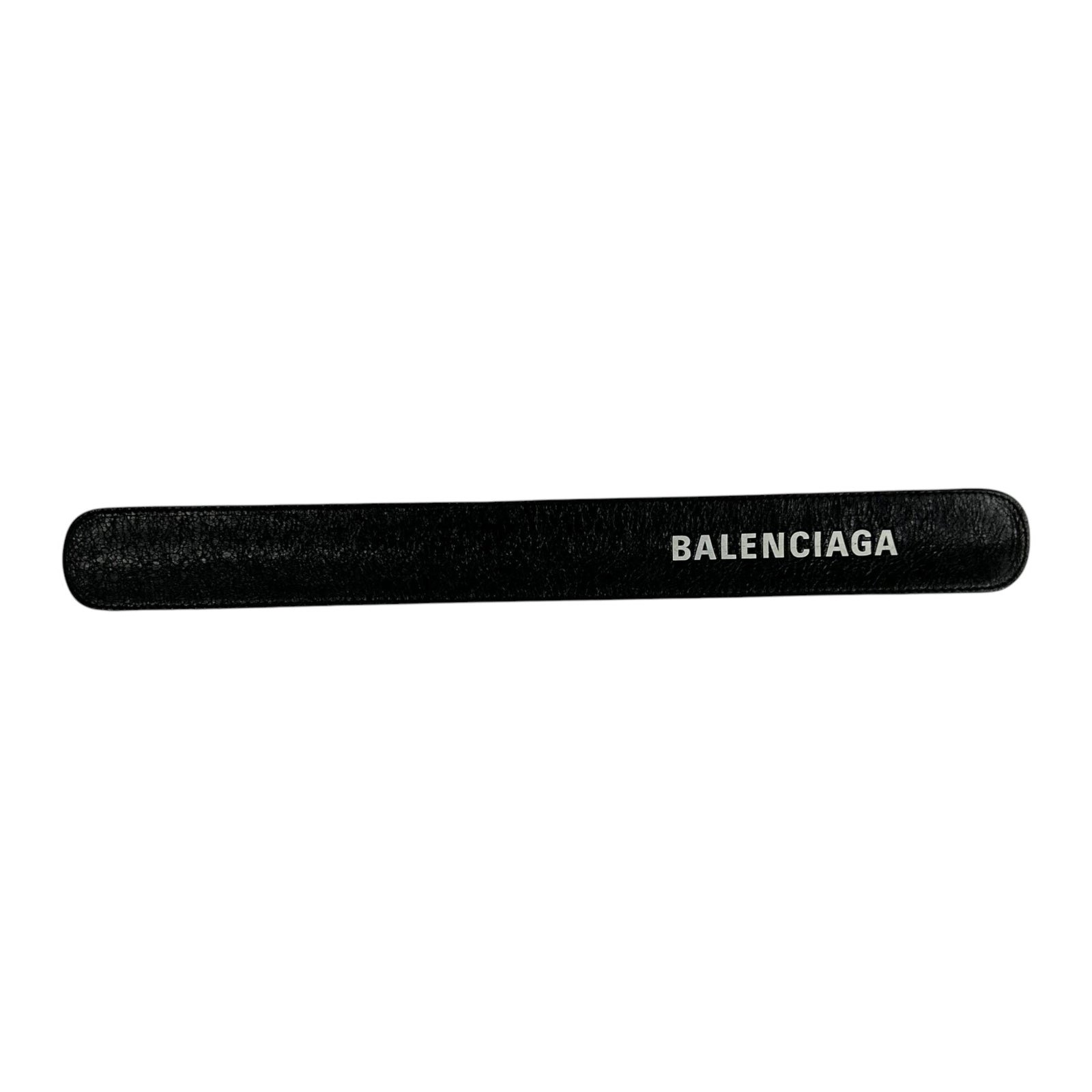Balenciaga Black Snap Leather Cycle Bracelet
