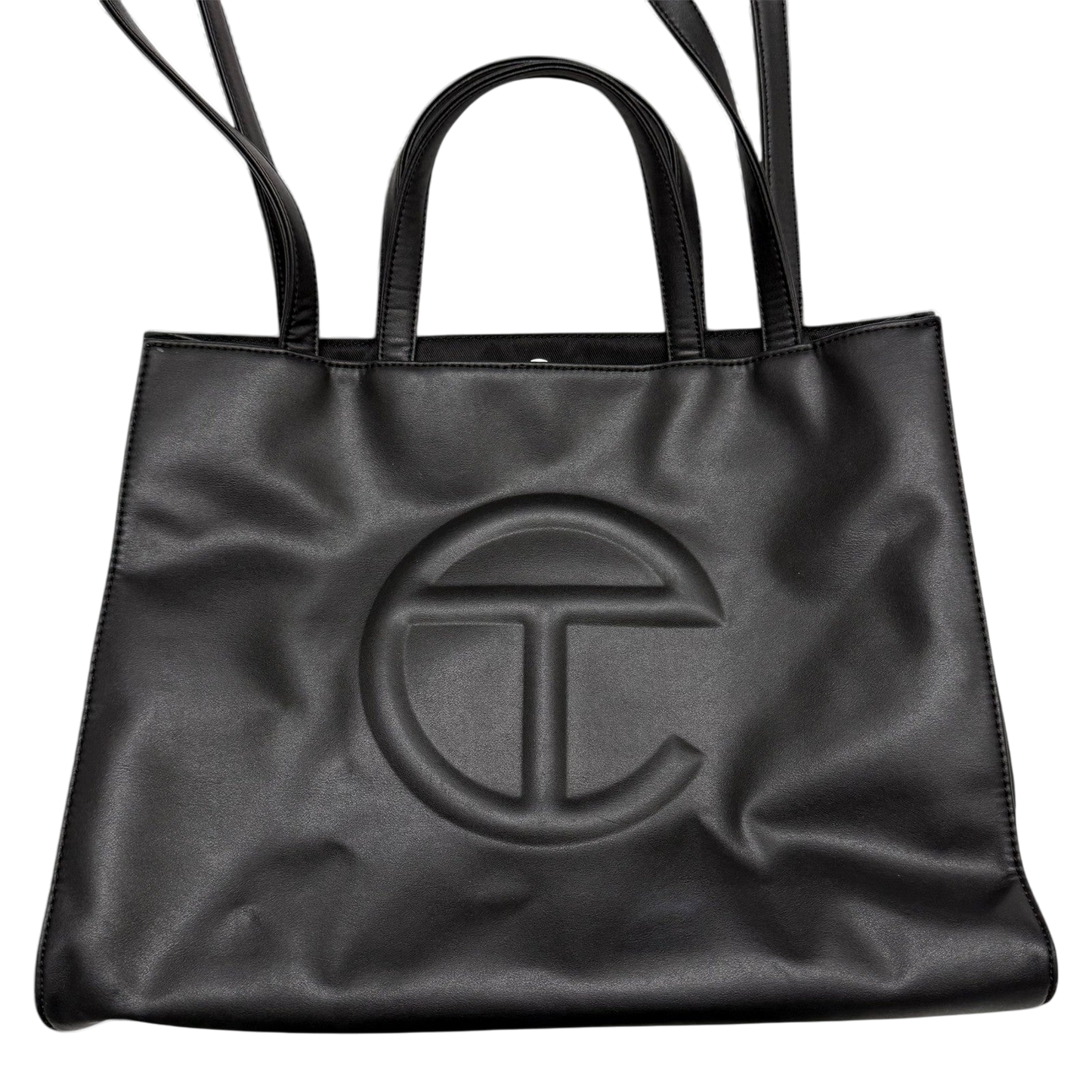 Telfar Vegan Leather Medium Shopping Bag Black