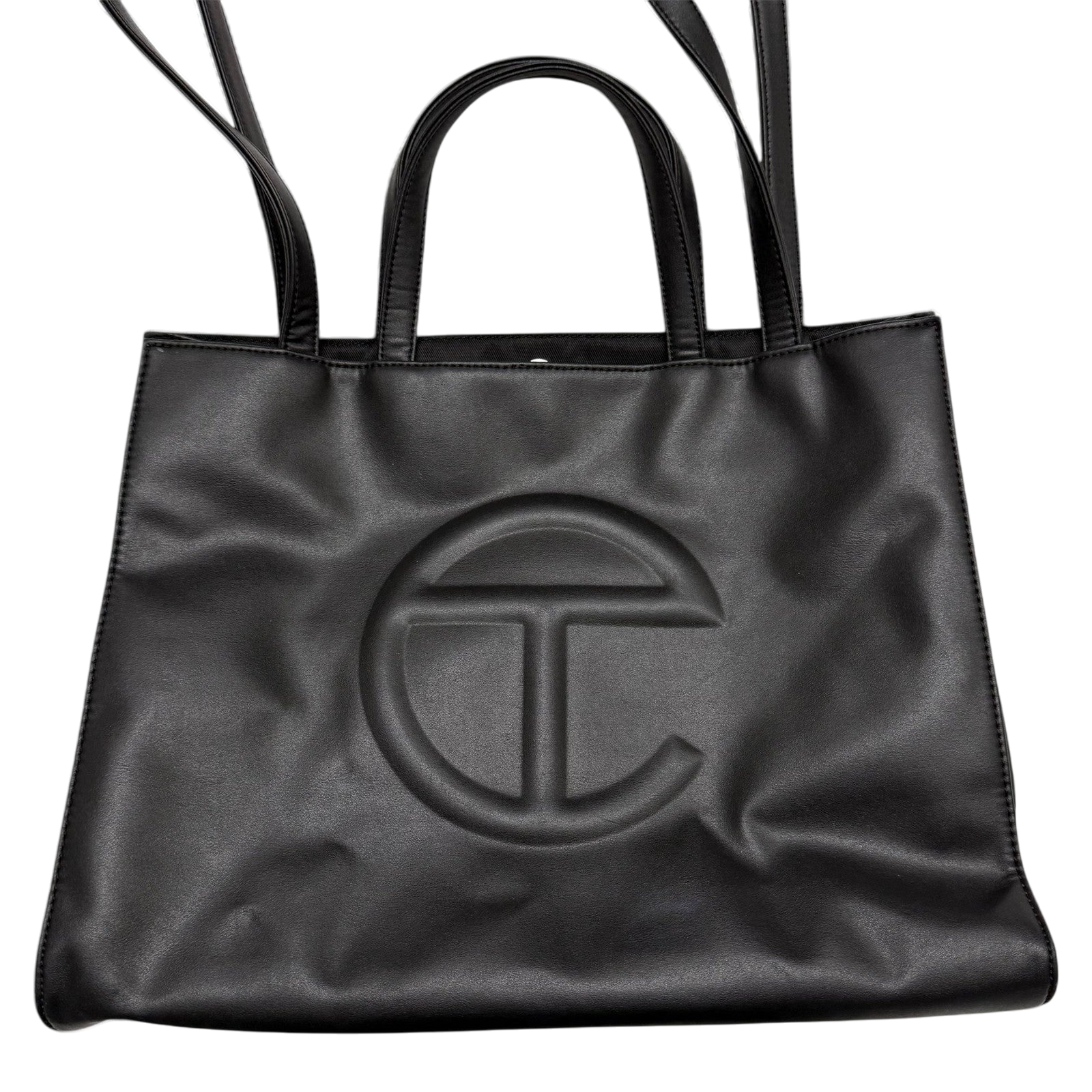 Telfar Vegan Leather Medium Shopping Bag Black