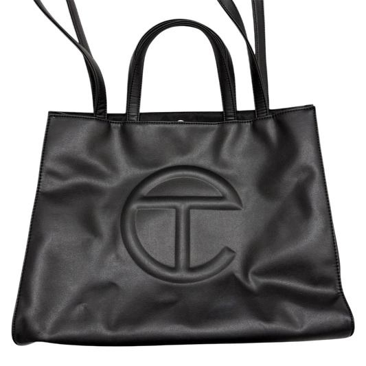 Telfar Vegan Leather Medium Shopping Bag Black