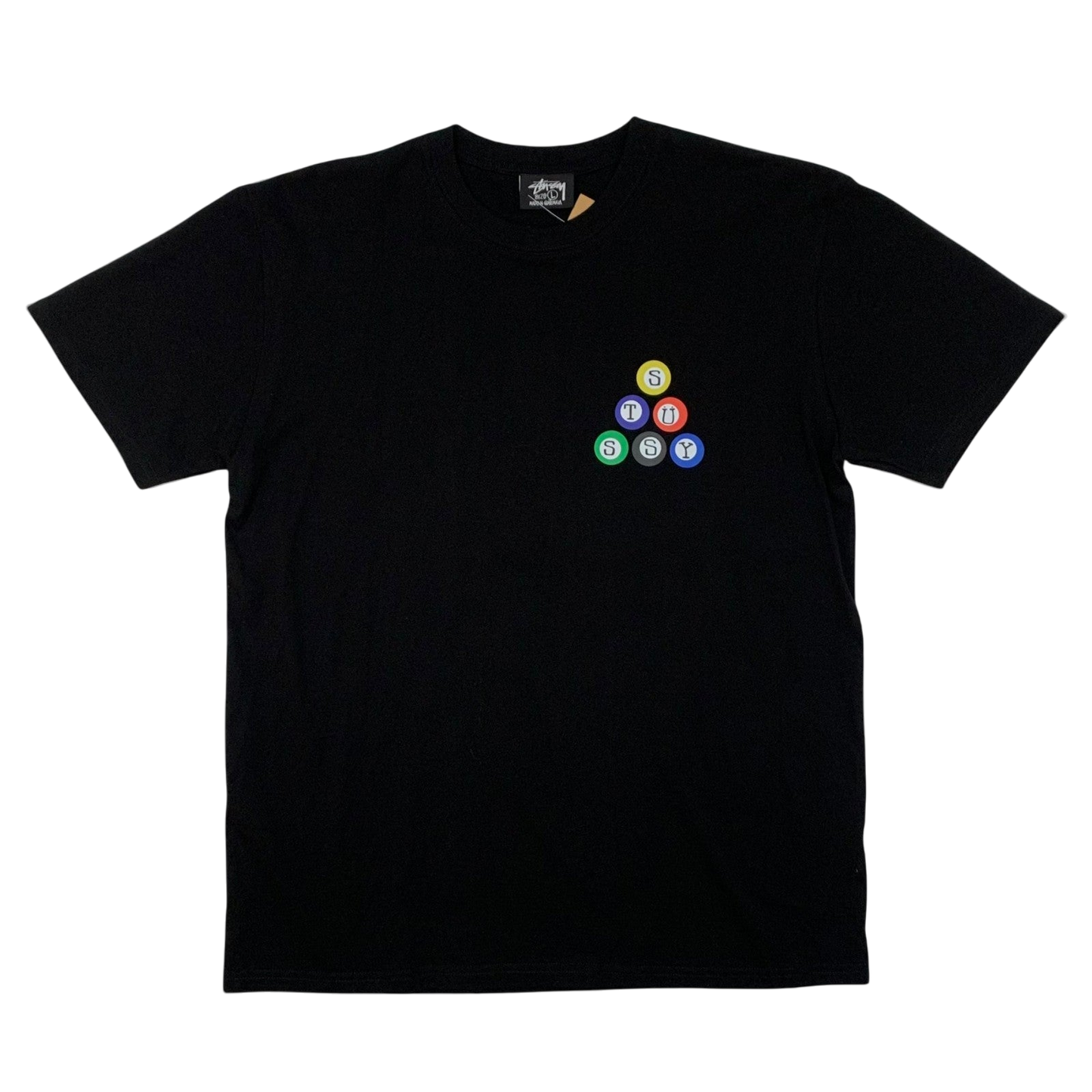 Stussy Billiards Pyramid T-Shirt Black (Fits M-L)