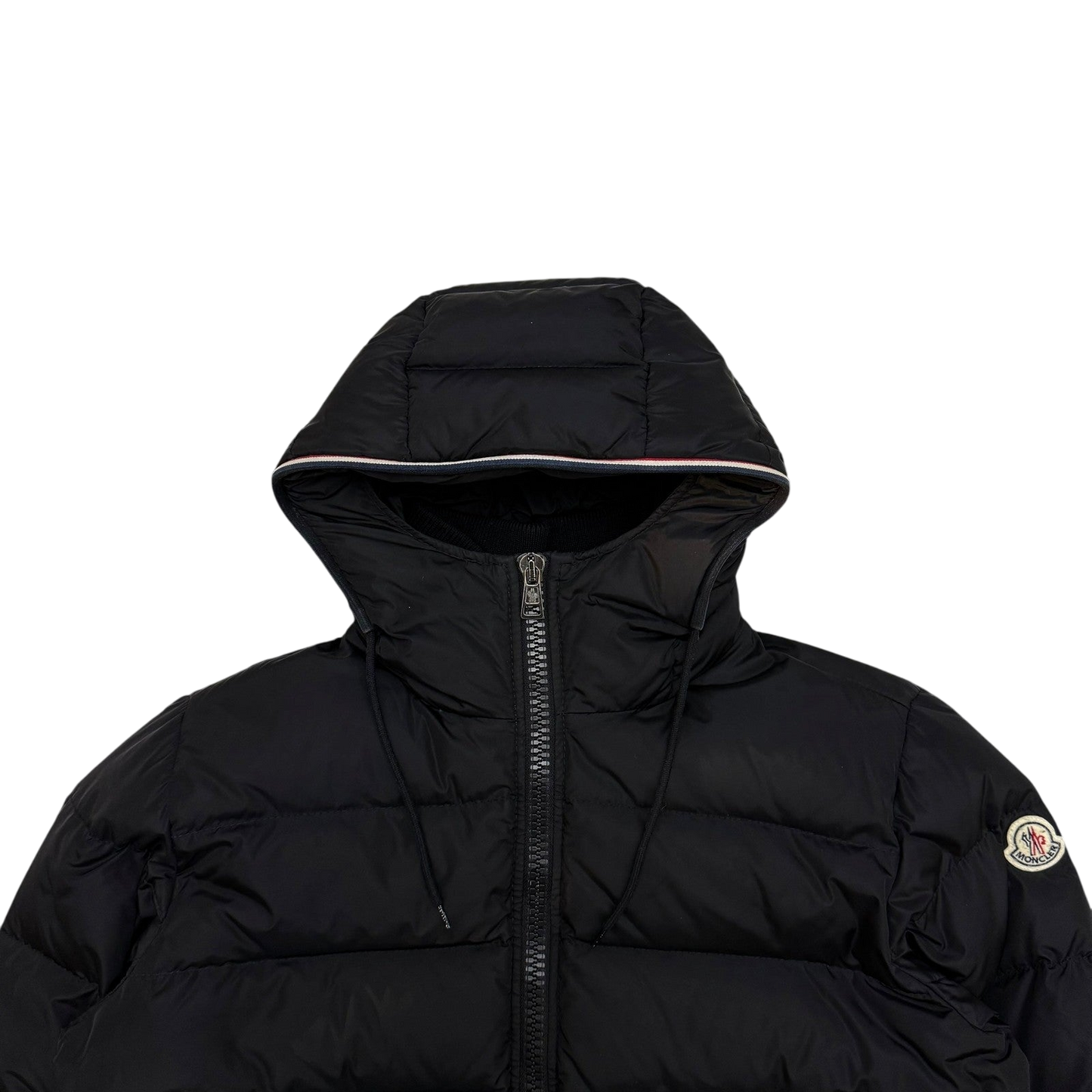 Moncler Aubert Hooded Down Jacket Matte Black (fits M)