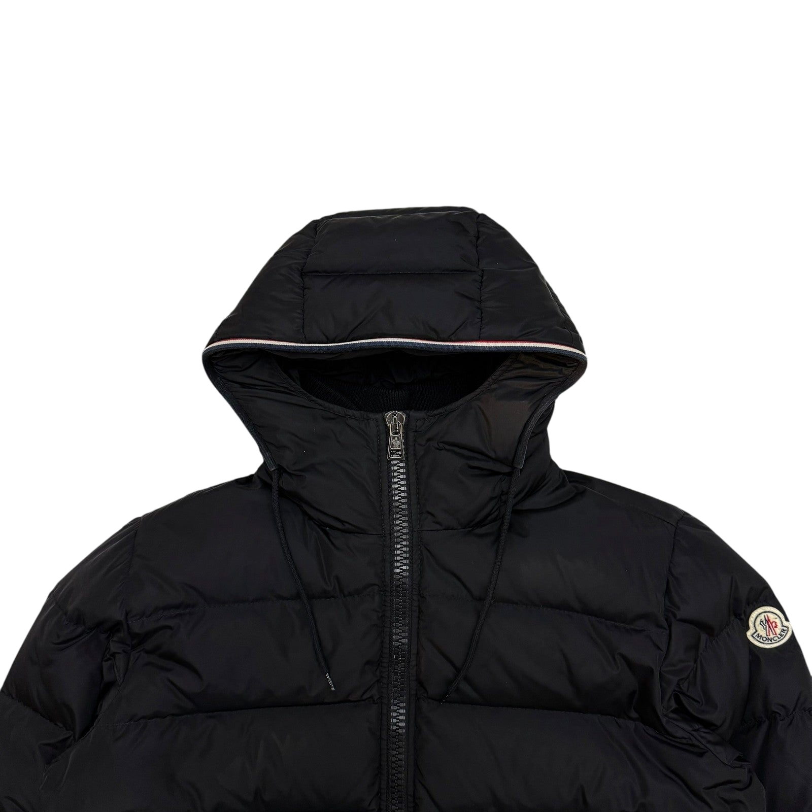 Moncler Aubert Hooded Down Jacket Matte Black (fits M)