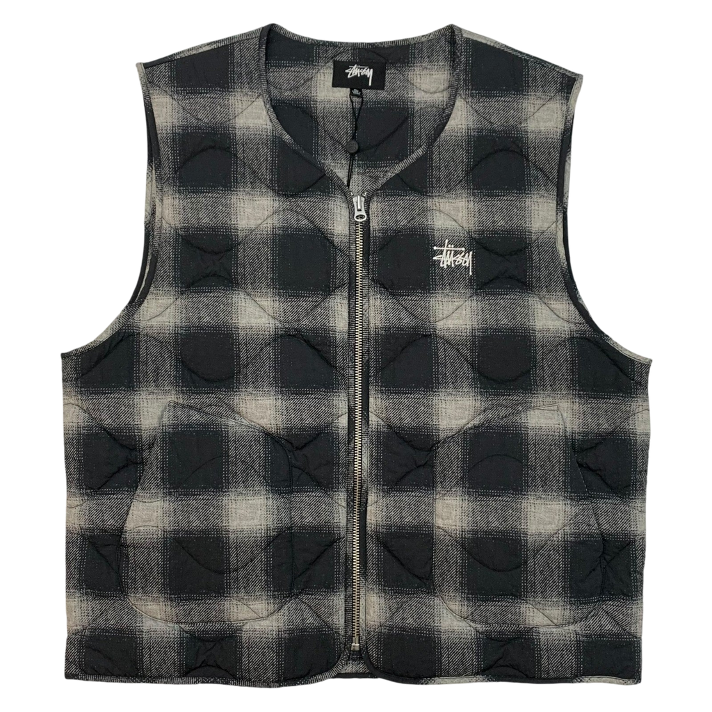 Stussy AW23 Plaid Nylon Liner Vest (Size XL)
