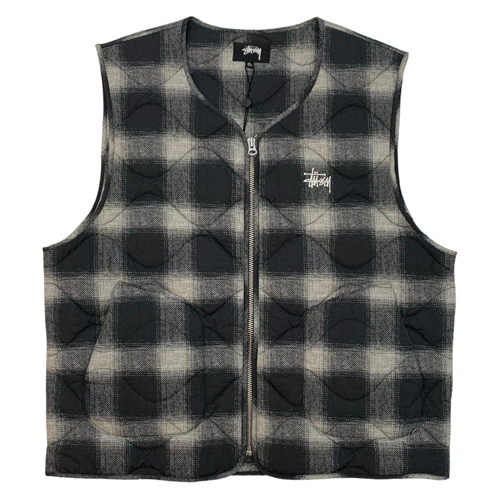 Stussy AW23 Plaid Nylon Liner Vest (Size XL)