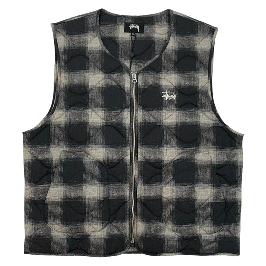 Stussy AW23 Plaid Nylon Liner Vest (Size XL)