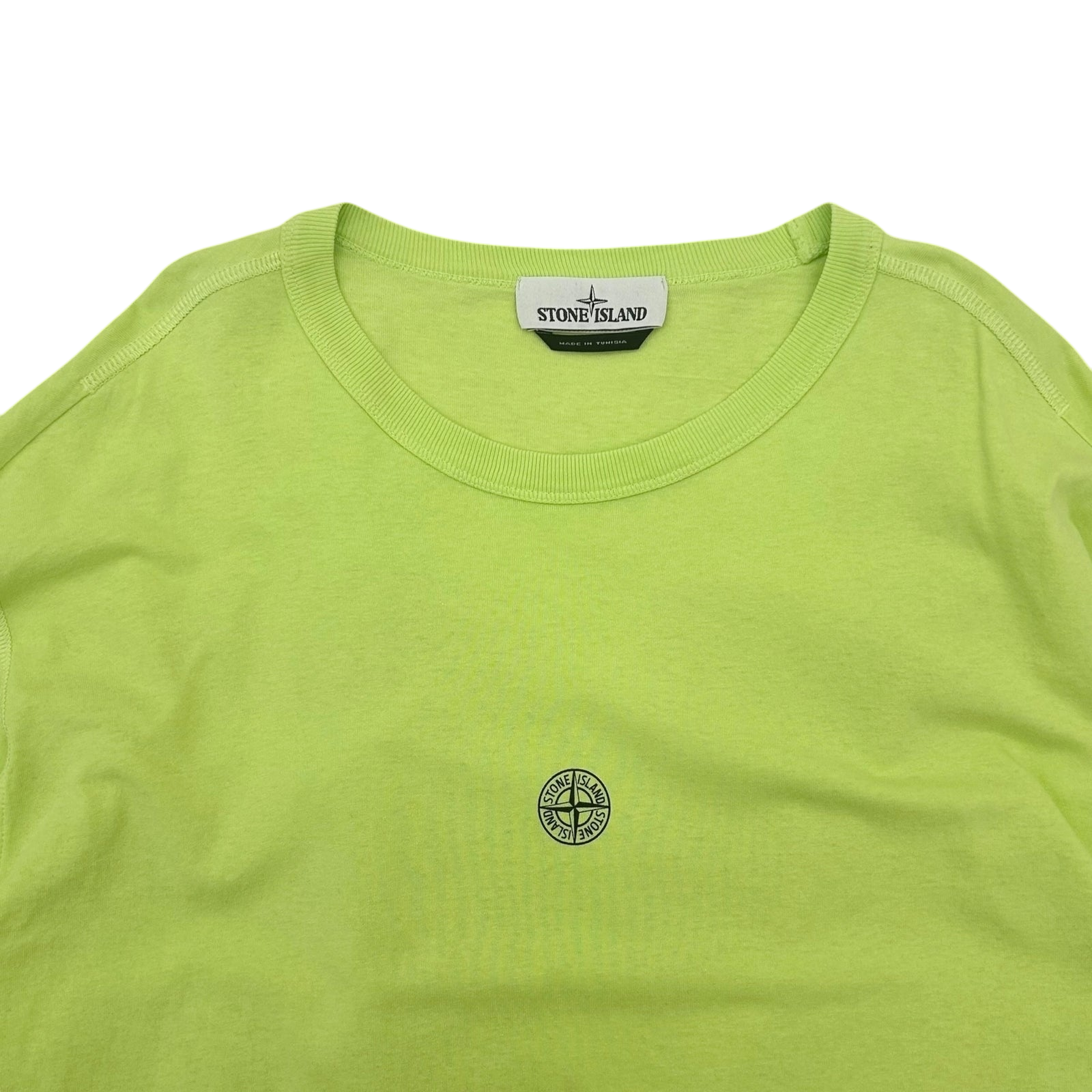 Stone Island Long Sleeve T Shirt Acid Green (Fits XL)