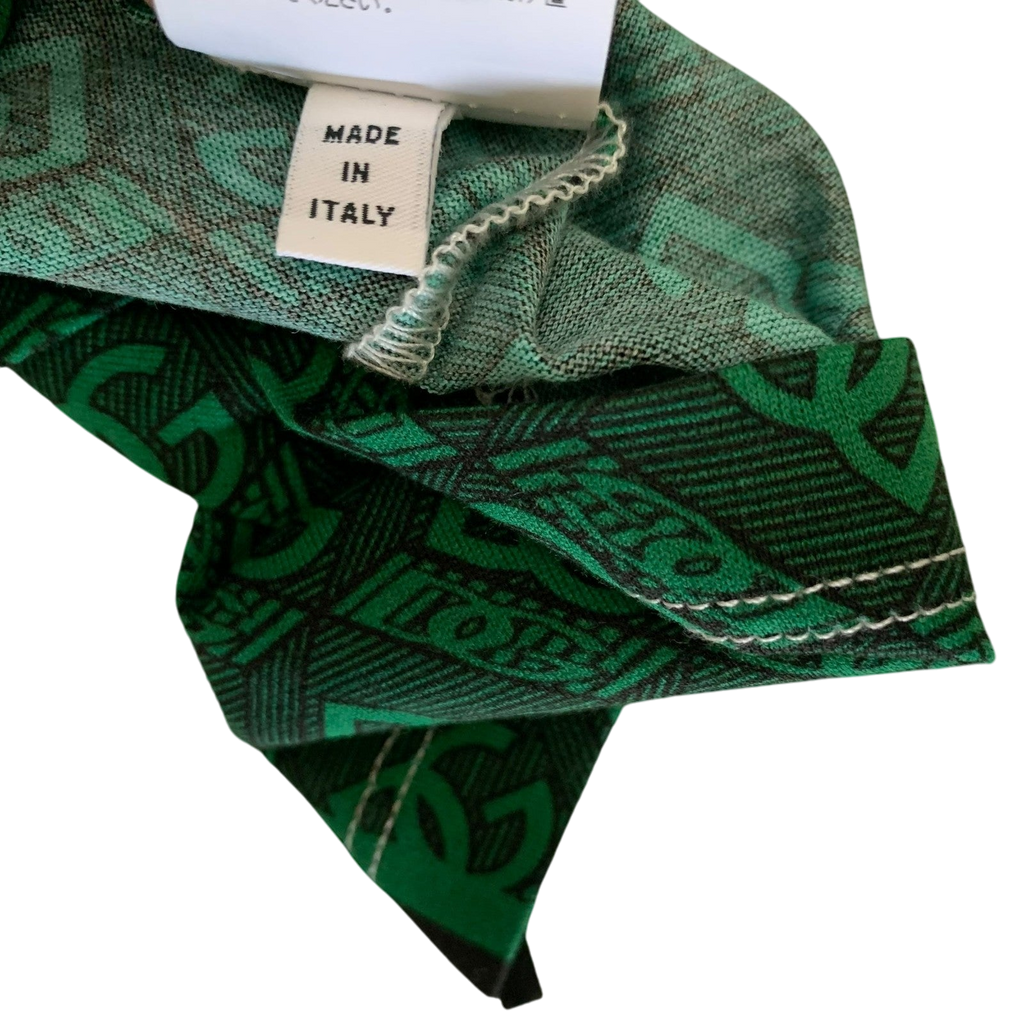 Dolce & Gabbana Interlocked Logo Football T-shirt Green/White (fits S-M womens)