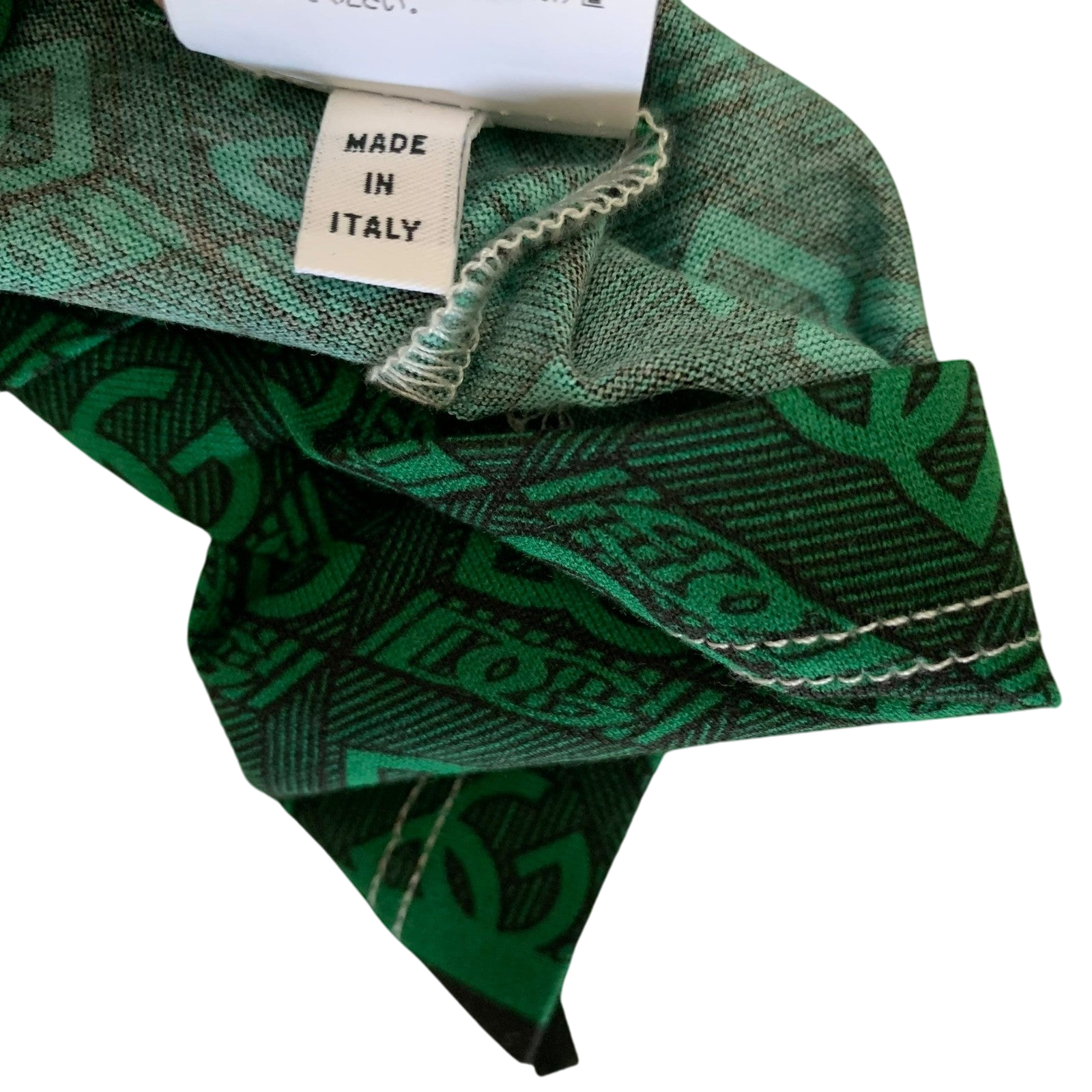 Dolce & Gabbana Interlocked Logo Football T-shirt Green/White (fits S-M womens)