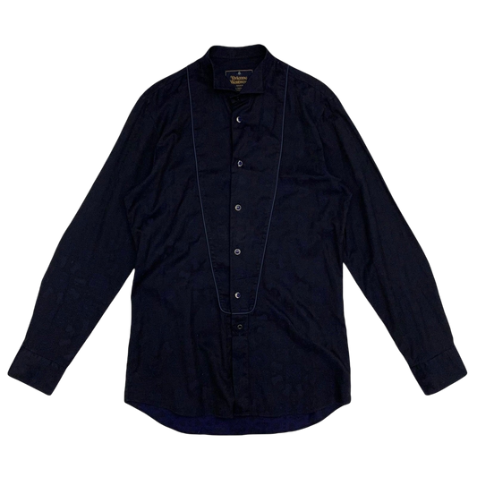 Vivienne Westwood Man Patterned Button-Up Shirt Navy (Fits M)