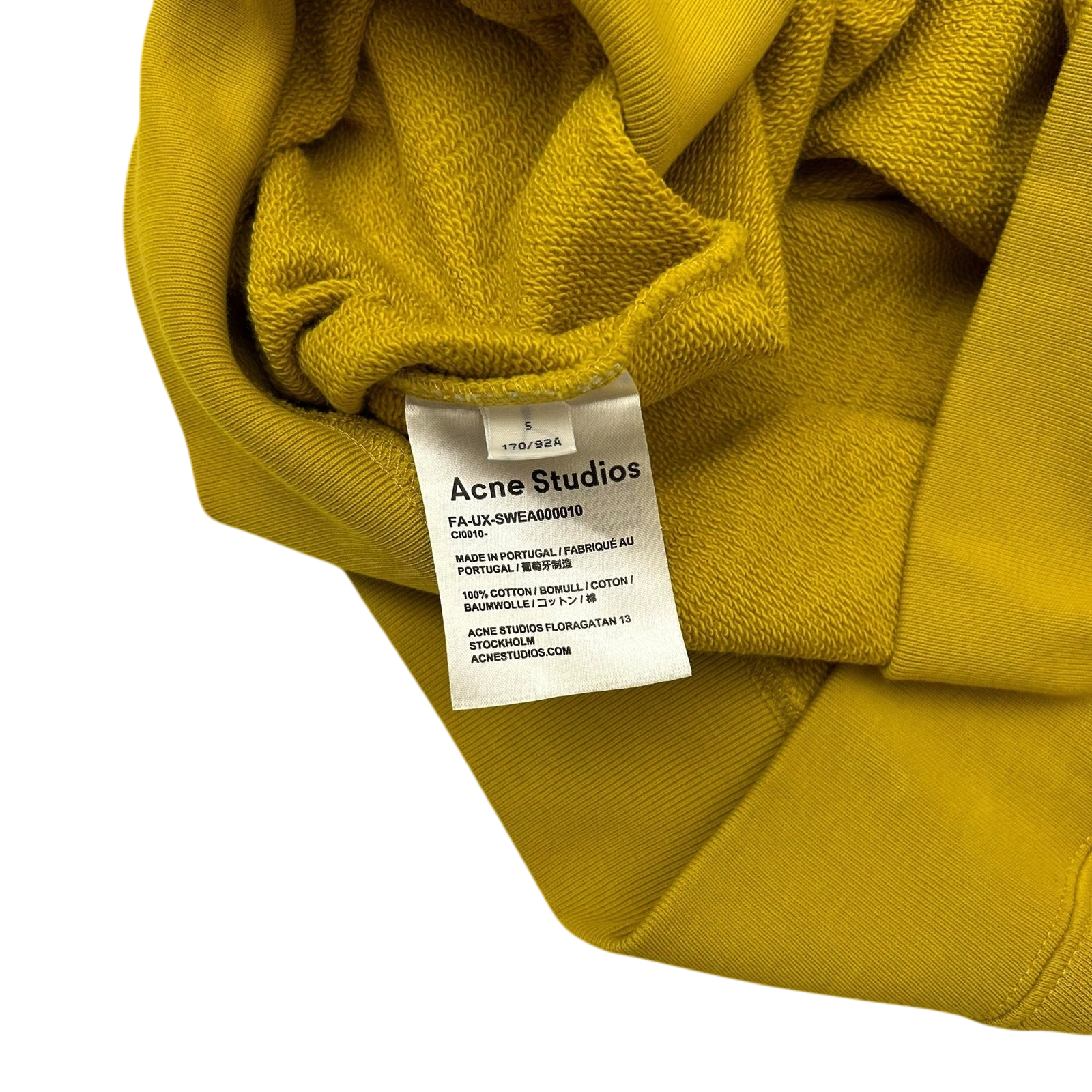 Acne Studios Yellow Oversized Forba Face Sweater (Fits L)