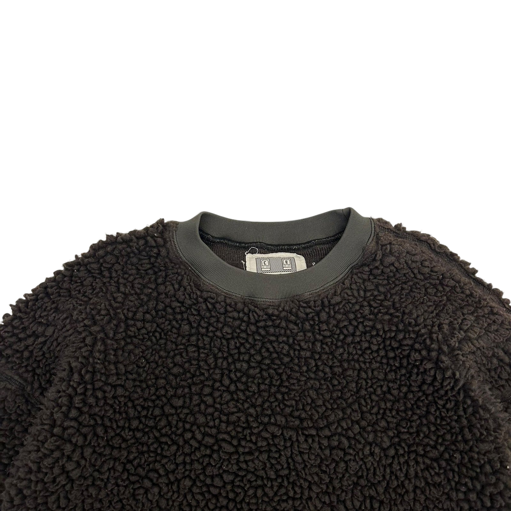 Cav Empt AW18 Boa Fleece Paneled Crewneck Brown/Black (Fits M-L)