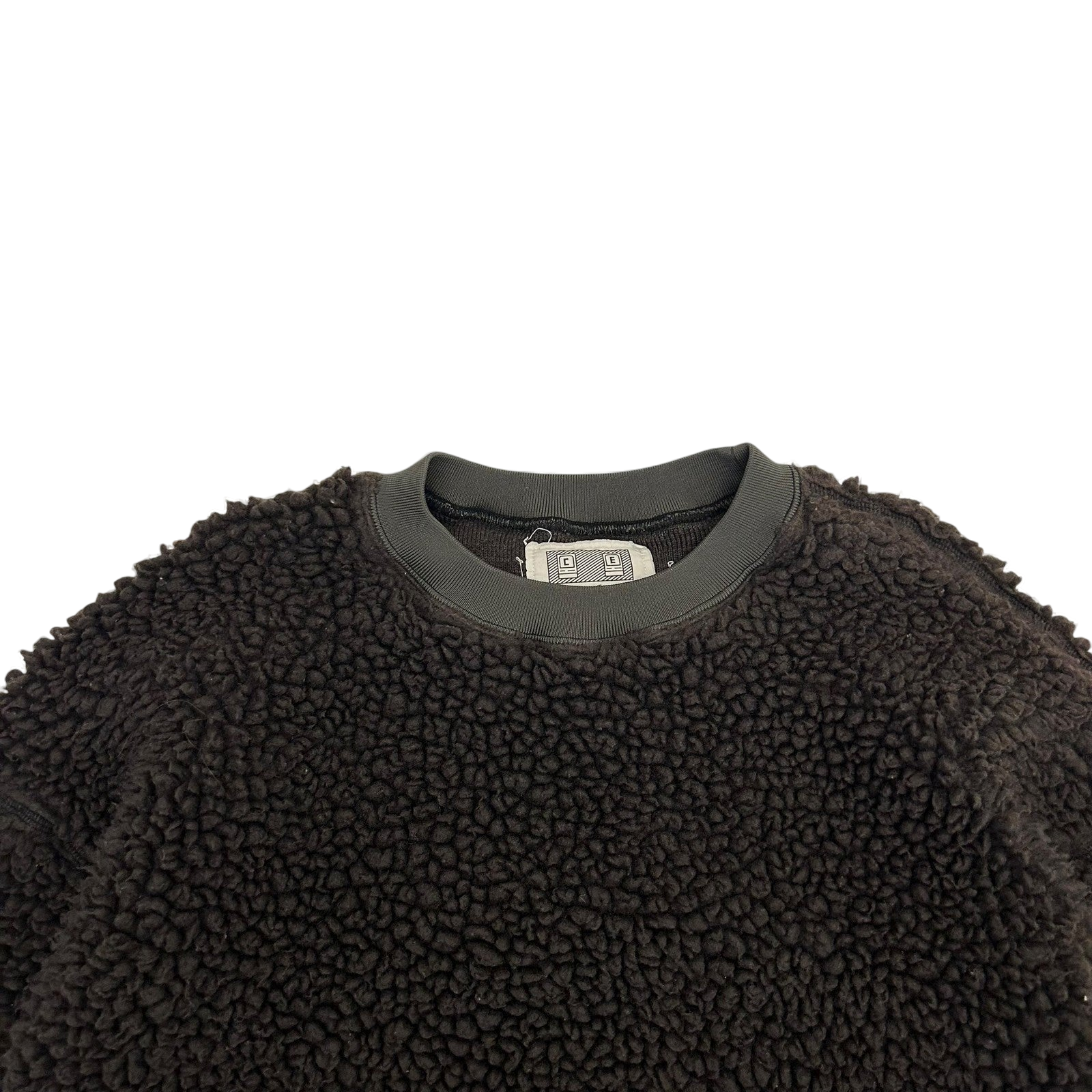 Cav Empt AW18 Boa Fleece Paneled Crewneck Brown/Black (Fits M-L)