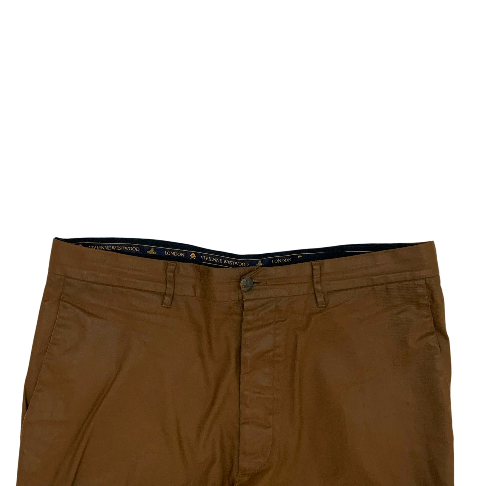 Vivienne Westwood Wax Effect Pants Brown (Fits 36")
