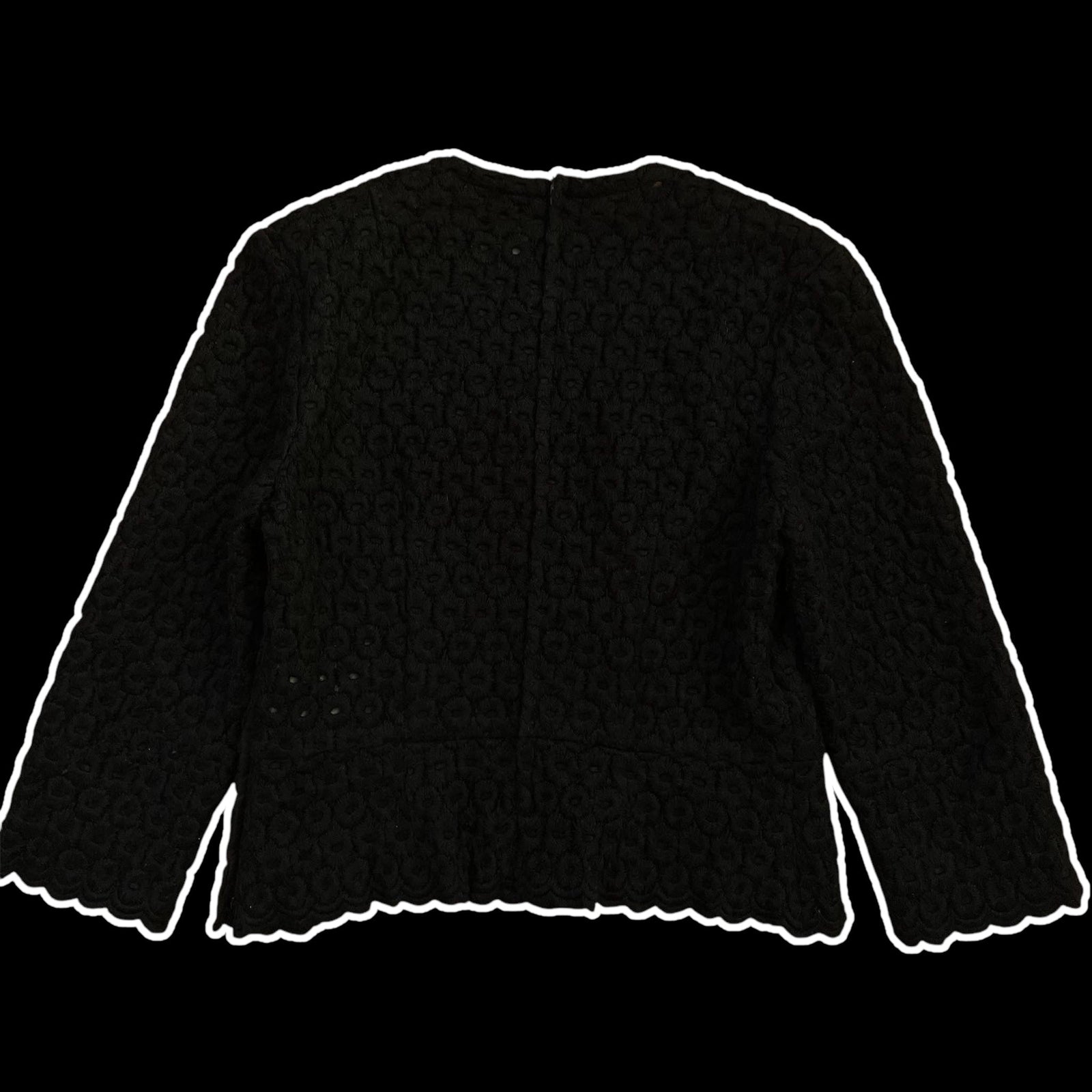 AD2012 Comme Des Garçons Black Wool Blend Top (Fits S)