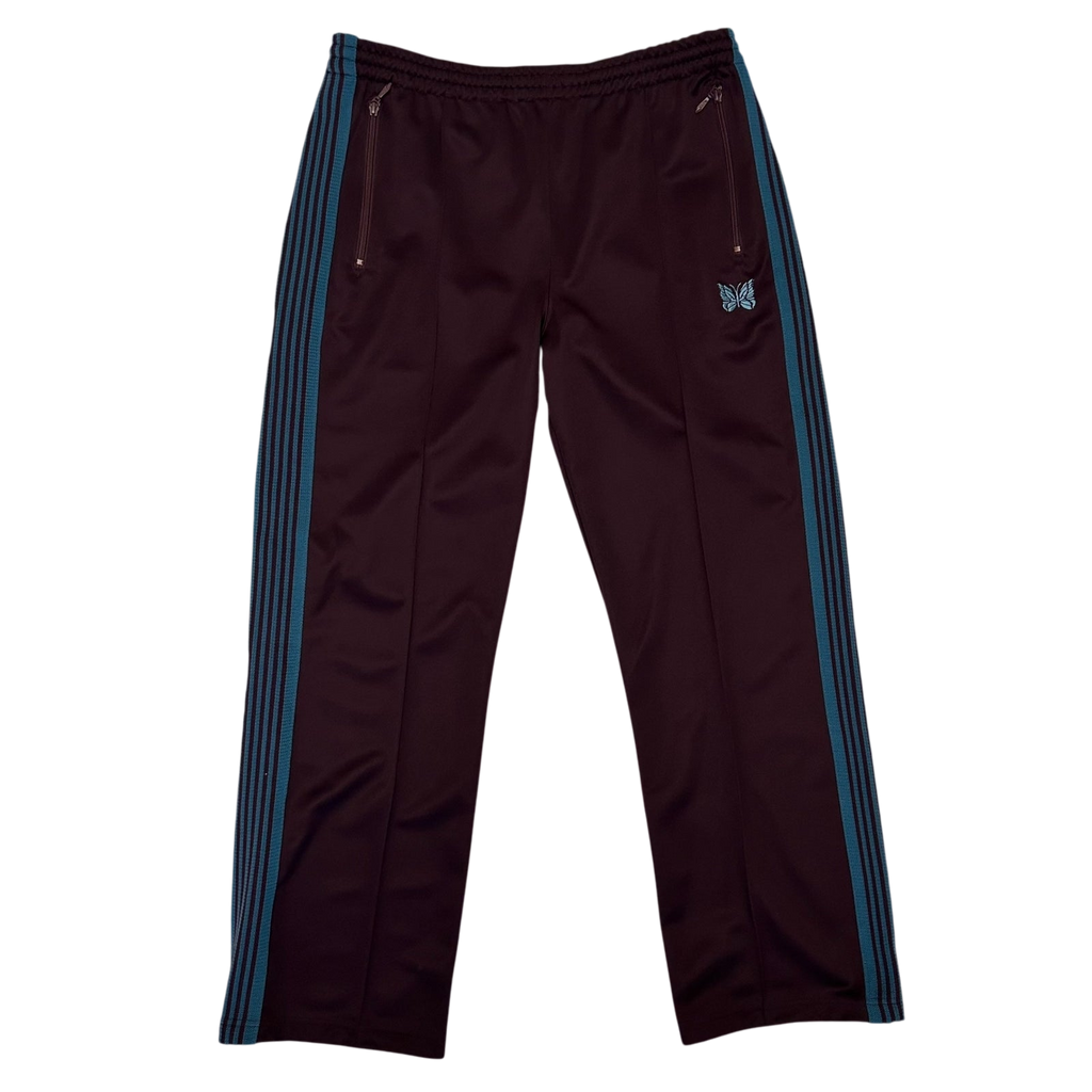 Needles Poly Smooth Track Pants Burgundy/Turquoise (Size L)