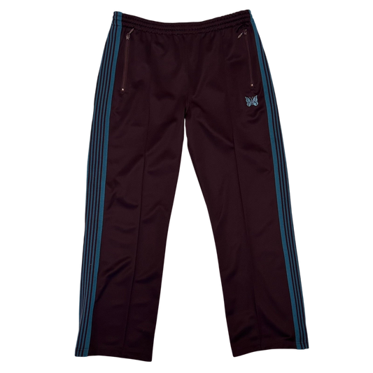 Needles Poly Smooth Track Pants Burgundy/Turquoise (Size L)