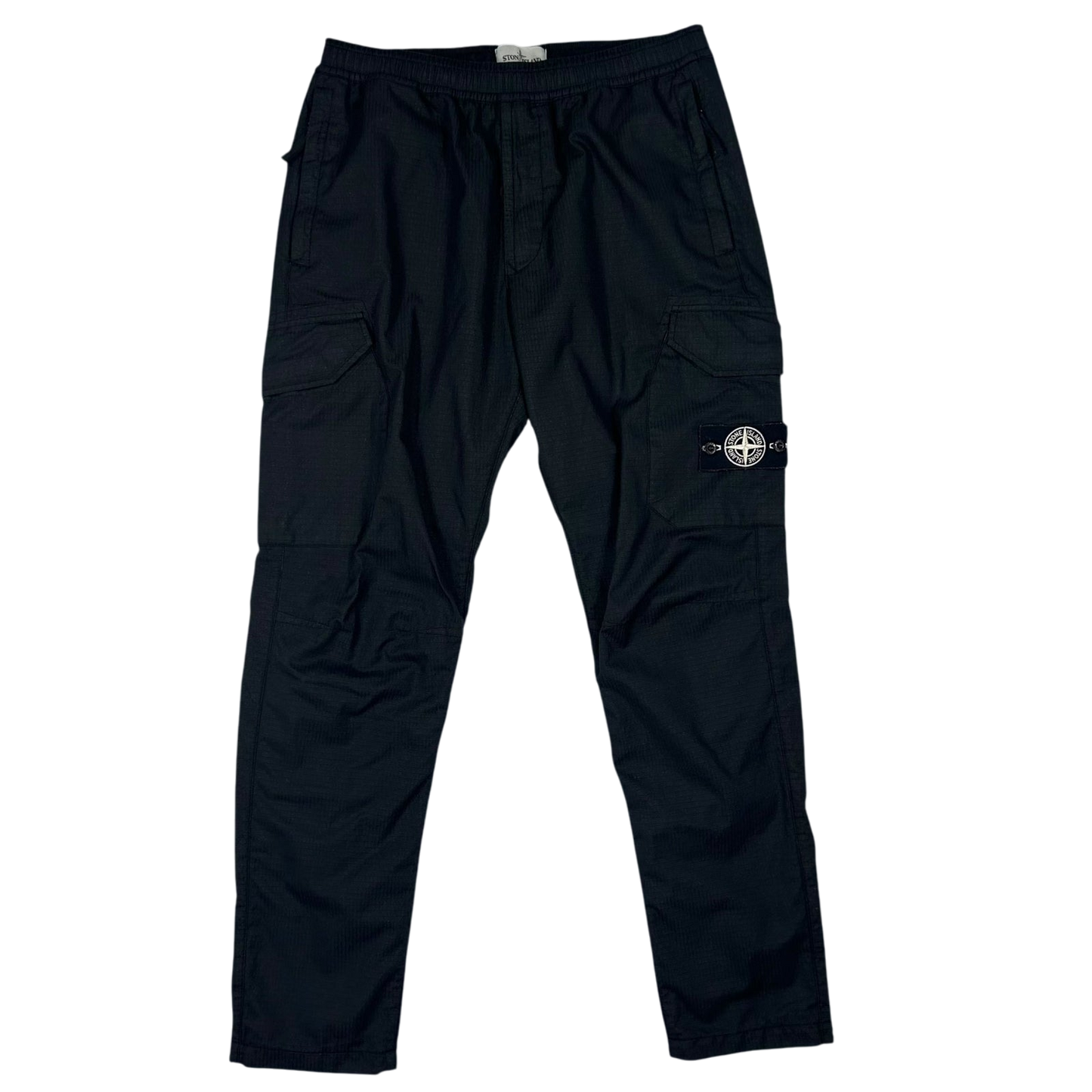 Stone Island Type RE-T Reflective Weave Rip Stop-TC Cargo Pants Black (Fits 32”)