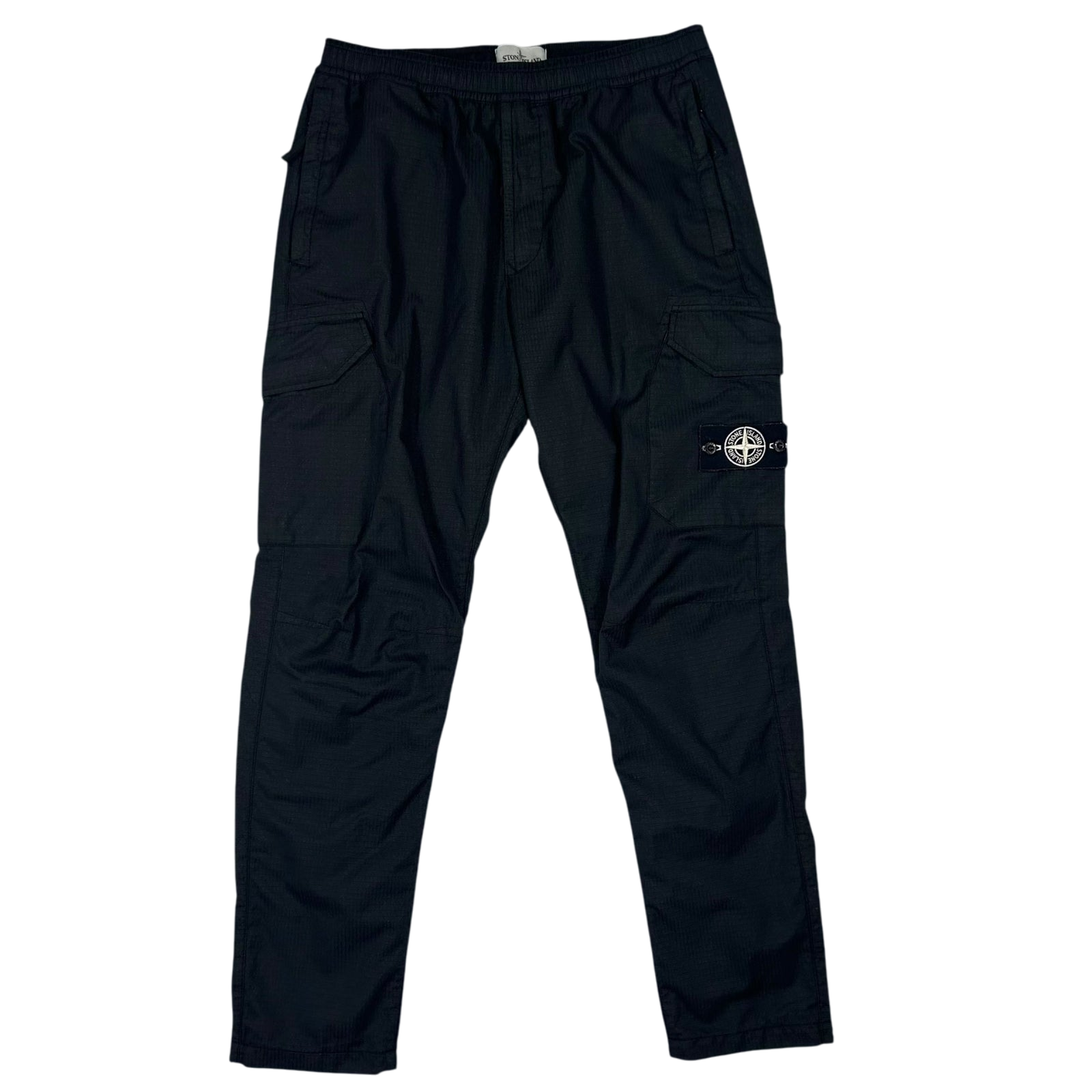Stone Island Type RE-T Reflective Weave Rip Stop-TC Cargo Pants Black (Fits 32”)