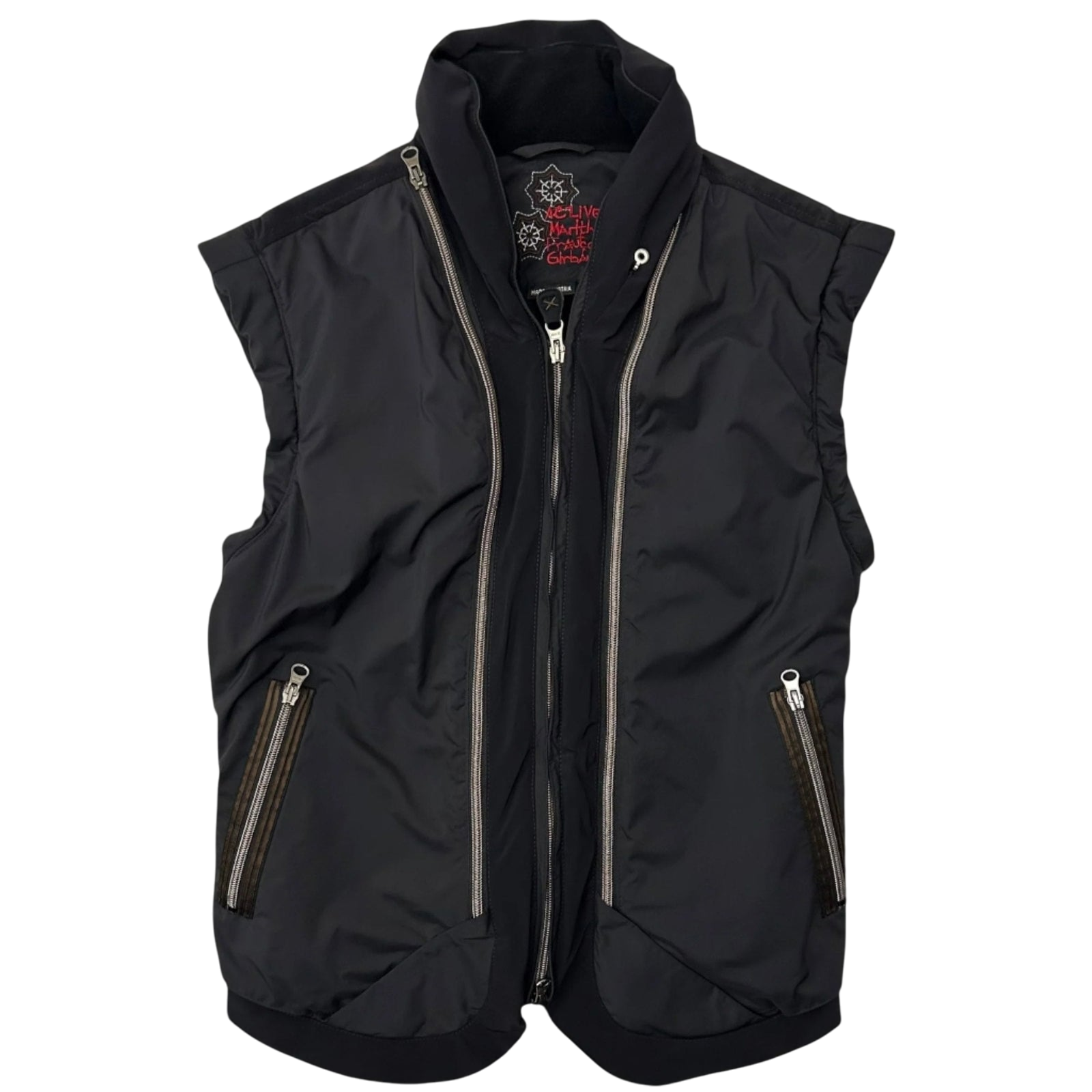 2000s Marithe Francois Girbaud Active Insulated Utility Vest Black (Fits M-L)