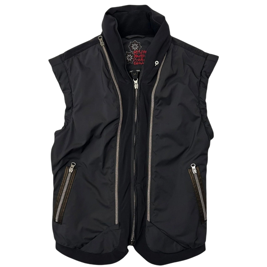 2000s Marithe Francois Girbaud Active Insulated Utility Vest Black (Fits M-L)