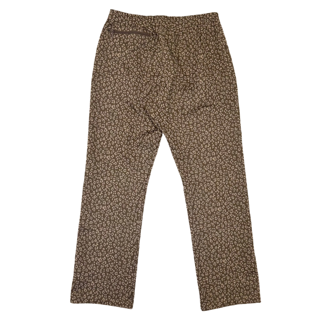 Needles Poly Smooth Track Pants Leopard Print (Size M)
