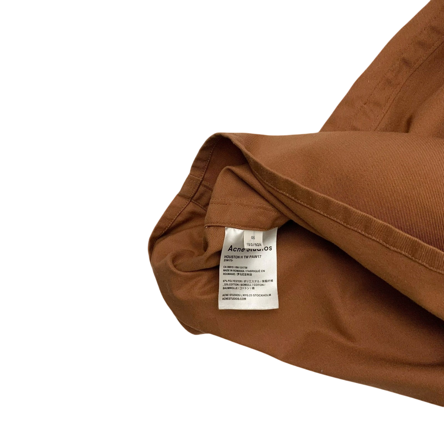 Acne Studios AW17 Houston Shirt Brown (Fits L-XL)