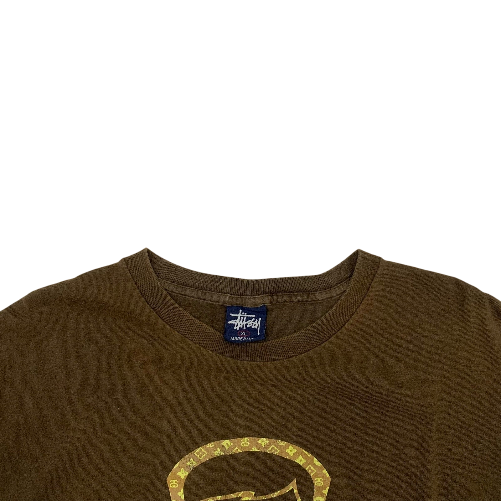 Stussy Vintage 90s LV Monogram T-Shirt Brown (Made in USA) (Fits L)