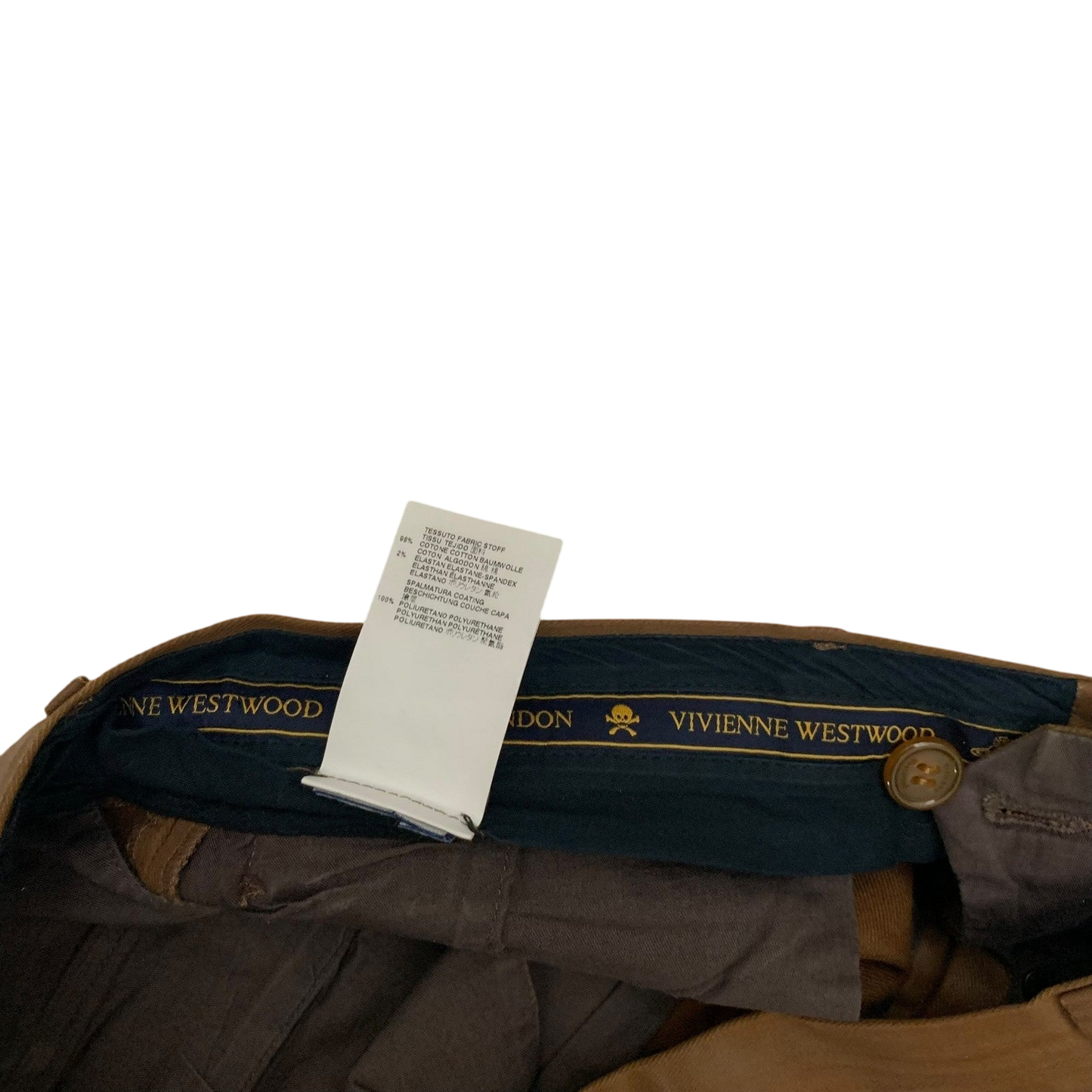 Vivienne Westwood Wax Effect Pants Brown (Fits 36")