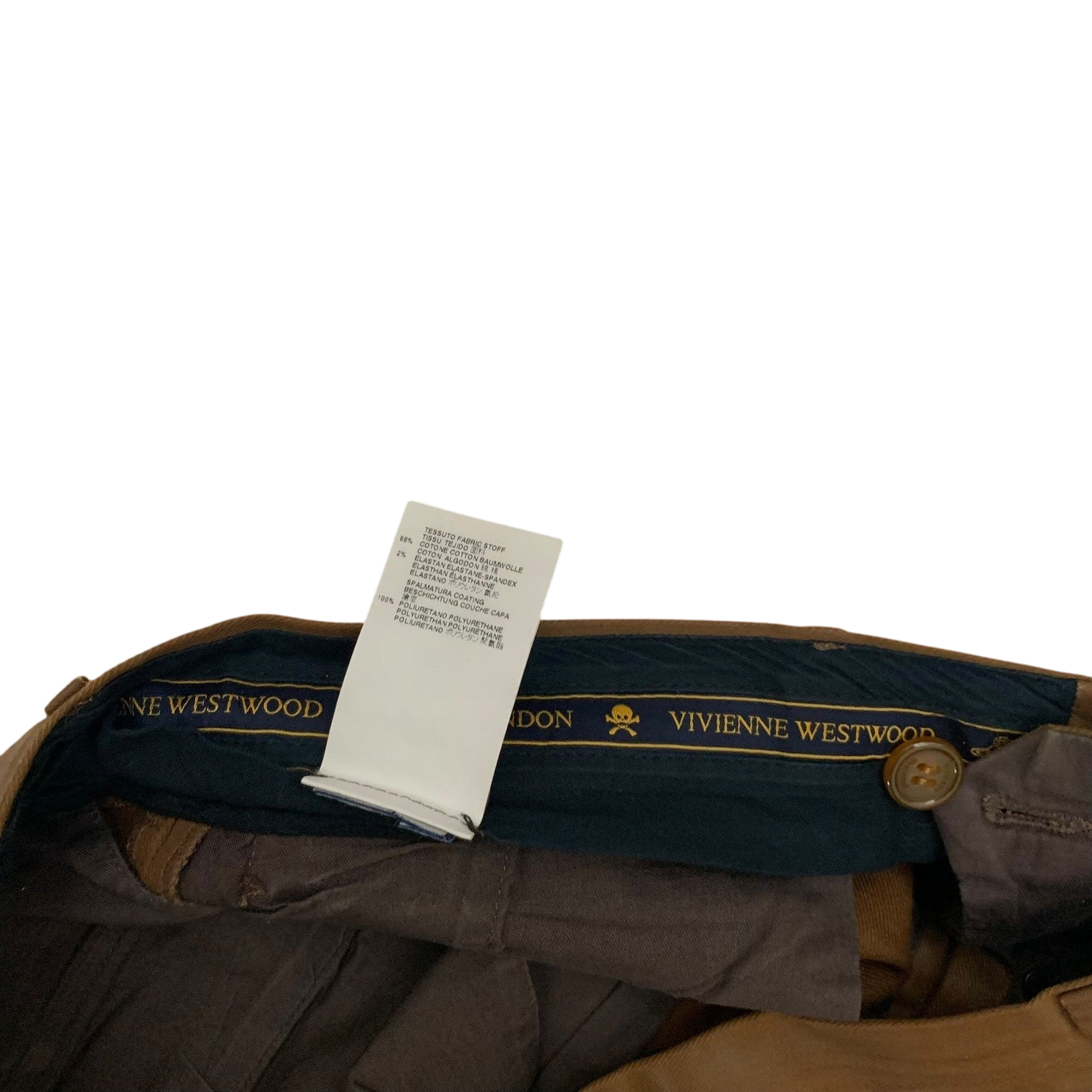 Vivienne Westwood Wax Effect Pants Brown (Fits 36")