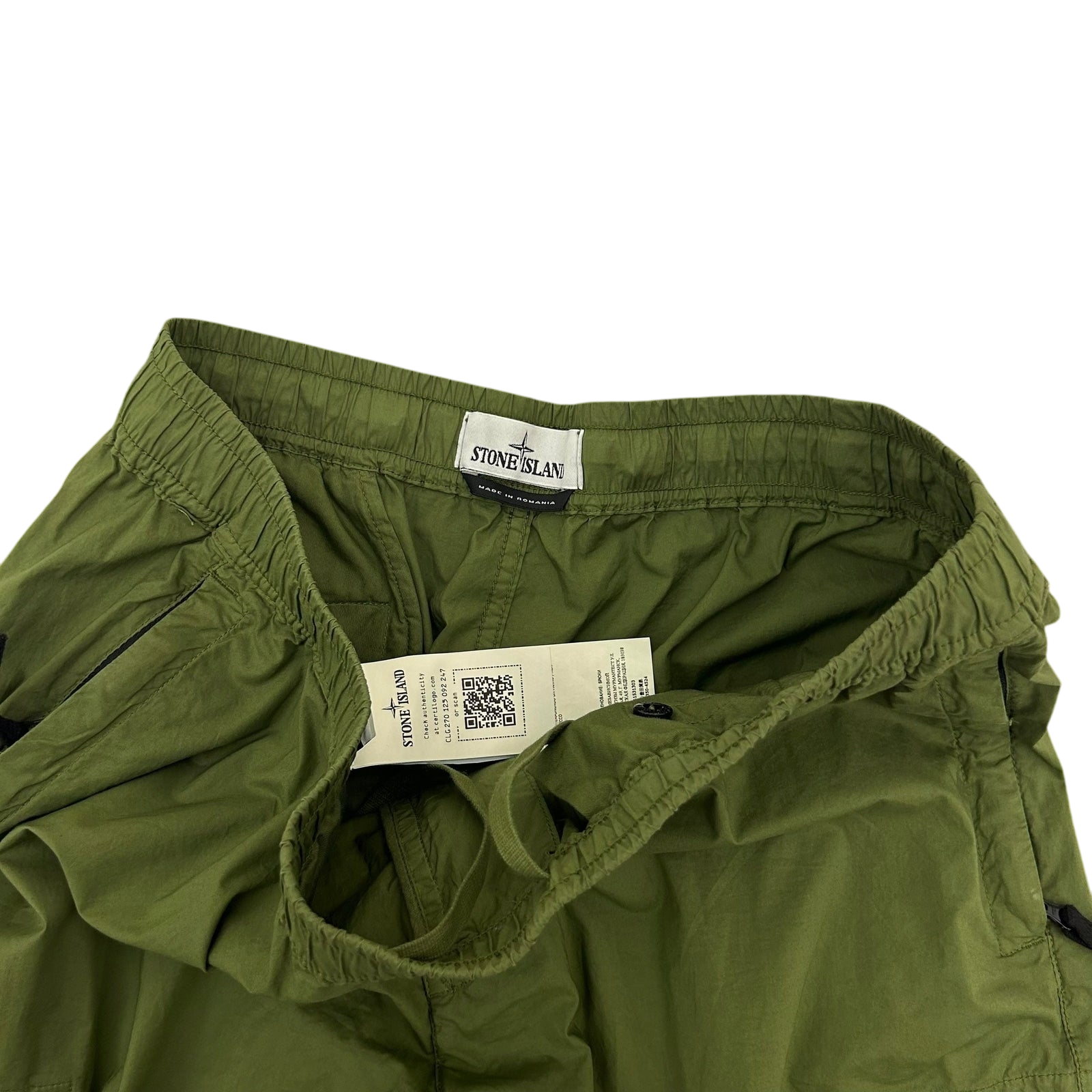 Stone Island RE-T Cargo Pants Olive Green (Size 36”)