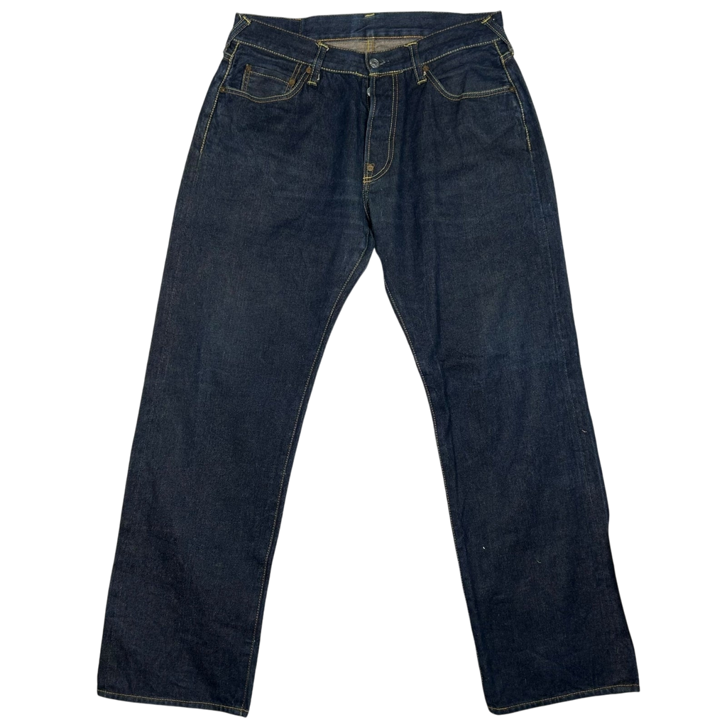 Vintage Evisu White Daicock Pocket Logo Selvedge Denim Jeans (Size 32")