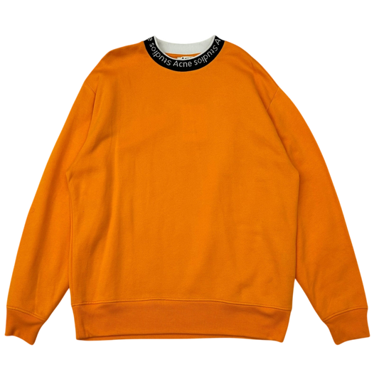 Acne Studios Jacquard Logo Sweater Orange (Fits L-XL)