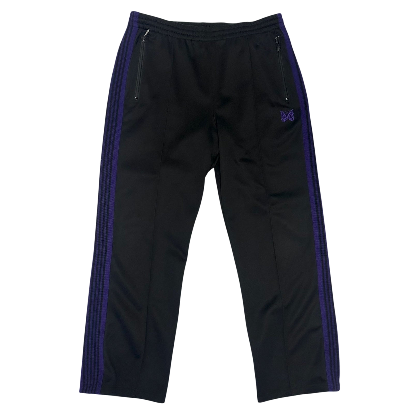 Needles Poly Smooth Track Pants Black/Purple (Size L)