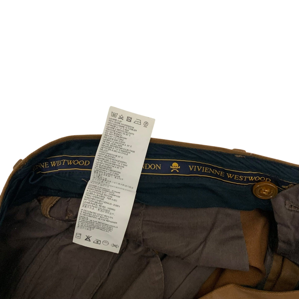 Vivienne Westwood Wax Effect Pants Brown (Fits 36")